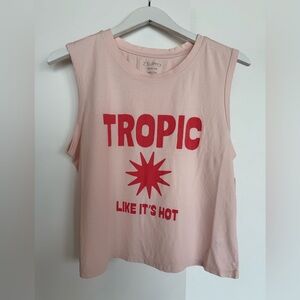 NEW Z Supply Cheeky Pink Graphic Muscle Tee